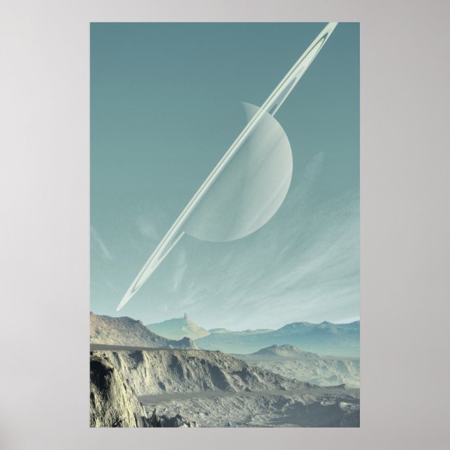 Affiche Saturne espace art (Devant)