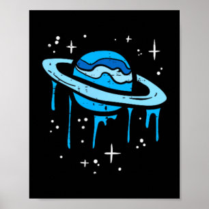 Affiche Saturne fondu cket planète espace système solaire