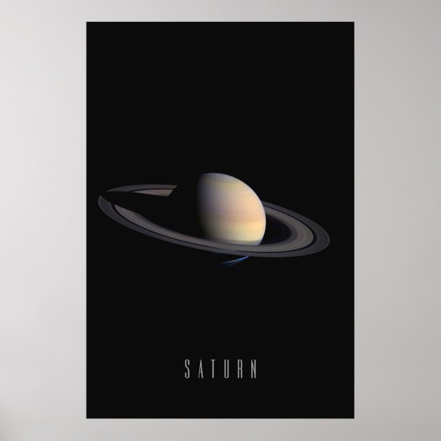 Affiche Saturne - Le géant et bijou annelé de notre Solair (Devant)