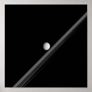 Affiche Saturnian Moon and Rings