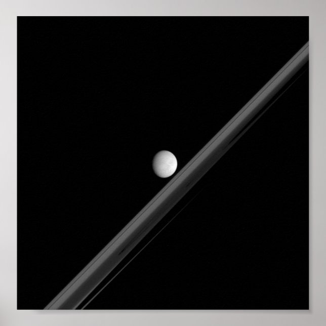Affiche Saturnian Moon and Rings (Devant)