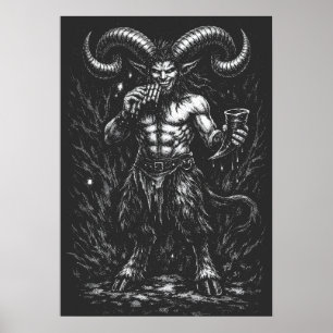 Affiche Satyre d'hiver cornu — par BurnsInHell