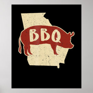 Affiche Sauce barbecue chef barbecue cadeau à la viand