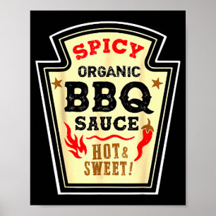 Affiche Sauce BBQ Scy Halloween Costume Nourriture Drôle H