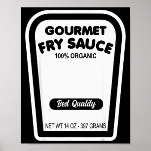 Affiche Sauce de friture gourmet drôle Déguisement de grou