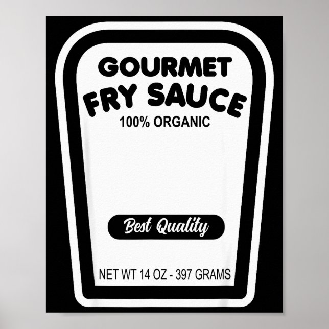 Affiche Sauce de friture gourmet drôle Déguisement de grou (Devant)