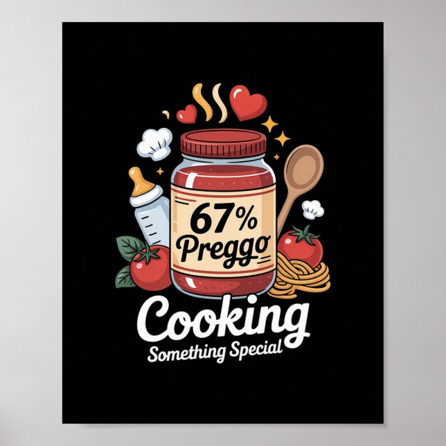 Affiche Sauce Pasta Annonce de Grossesse Drôle 67 (Devant)