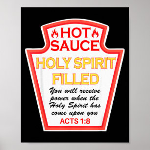 Affiche Sauce Piquante Esprit Condiment Rempli de Costume