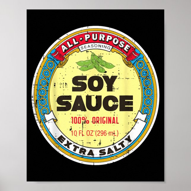 Affiche Sauce soja Halloween Costume de nourriture drôle p (Devant)