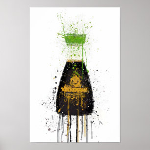 Affiche Sauce Soja Réduite en Sel