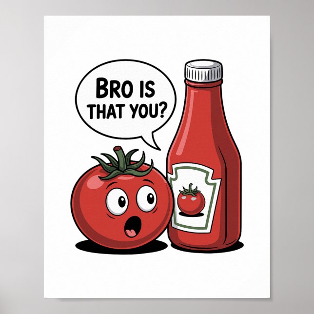 Affiche Sauce tomate Frérot Est-ce toi Pun alimentaire Tha (Devant)