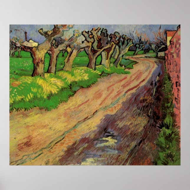 Affiche Saules au pollen par Vincent van Gogh (Devant)