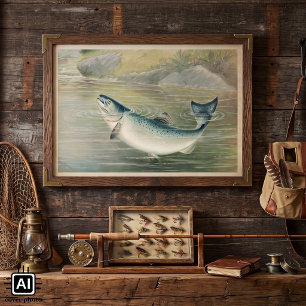 Affiche Saumon de Californie par S.A. Kilbourne, Poisson V