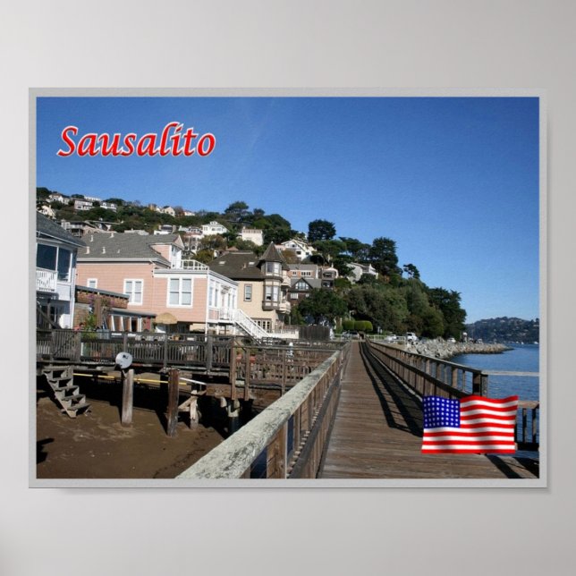 Affiche Sausalito - Promenade - États-Unis - (Devant)