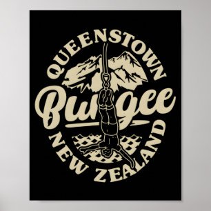 Affiche Saut à l'élastique de Queenstown Nouvelle-Zélande