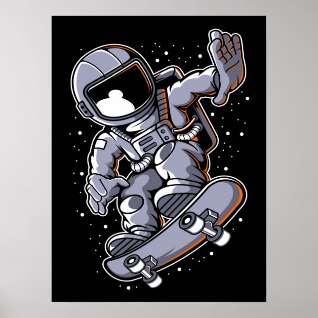 Affiche Saut à skateboard Astronaut (Devant)
