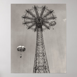 Affiche Saut de parachute de Coney Island