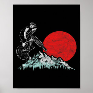 Affiche Saut de VTT Minimaliste Et Génial Vintag