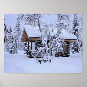 Affiche saute à Lapland,