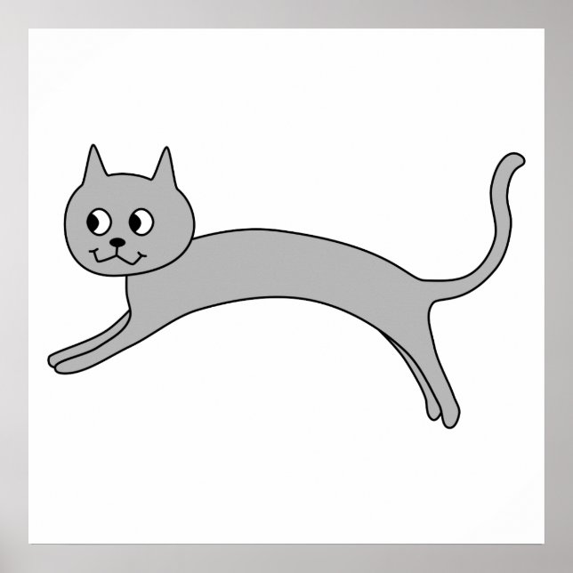 Affiche Sauter le chat gris. (Devant)