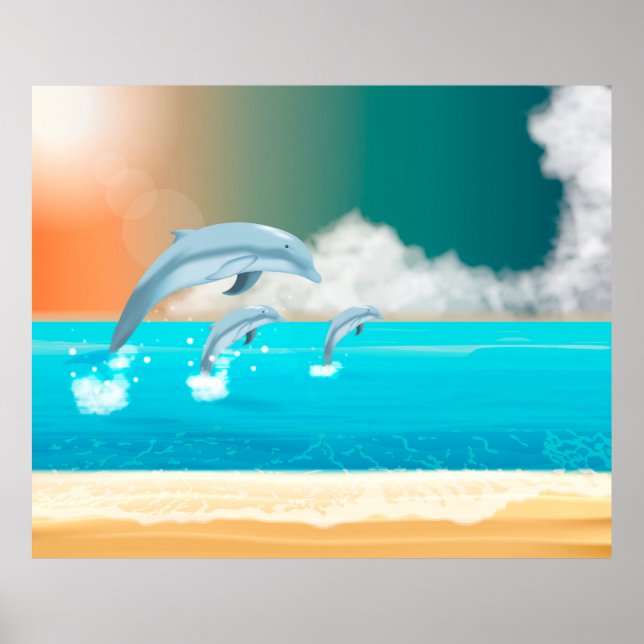Affiche Sauter les dauphins (Devant)