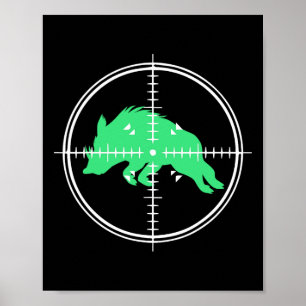 Affiche Sauvage Boar Tir Cible Chasse De Cochon Pour Chass