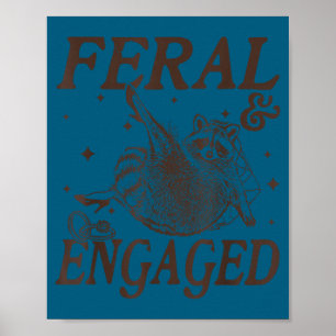 Affiche Sauvage et fiancée humour de mariage fiançailles