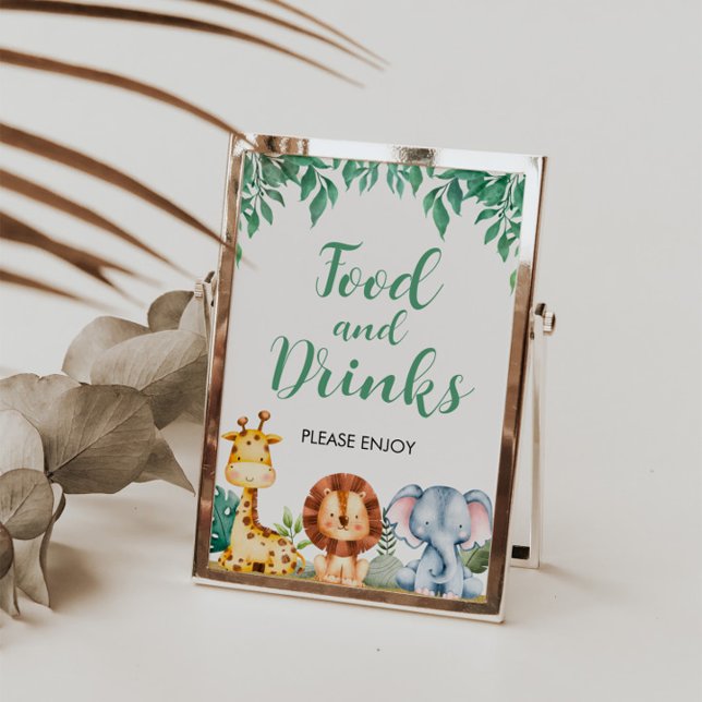 Affiche Sauvage ONE Safari Animaux Repas et boissons Signa (Créateur téléchargé)