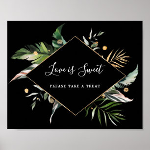 Affiche Sauvage Tropical Foliage L'amour est doux Désert S