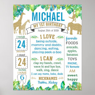Affiche Sauvage un signe de jalon d'anniversaire