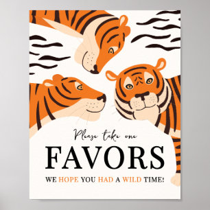 Affiche Sauvage Un Tigre Boy's Help Yourself Favors Signer