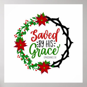 Affiche Sauvé par Sa Grace Christmas Wreath