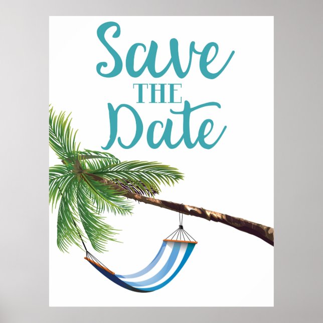 Affiche Sauver la date Paradis Tropical (Devant)