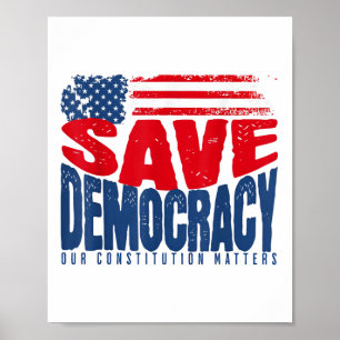 Affiche Sauver la démocratie Notre Constitution S