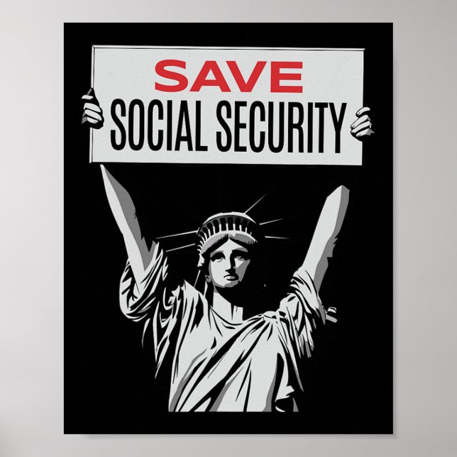 Affiche Sauver la sécurité sociale - Statue de la Liberté  (Devant)