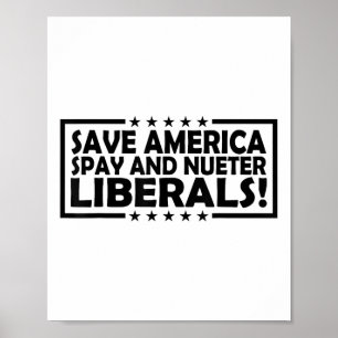 Affiche Sauver L'Amérique Espérer Et Neutre Libéraux
