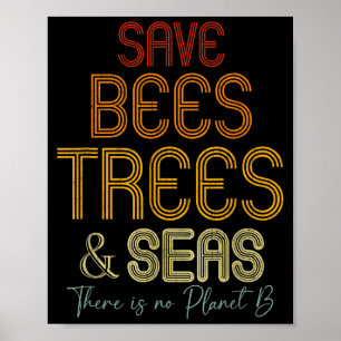 Affiche Sauver Les Abeilles Les Arbres Et Les Mers Il N'y