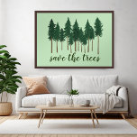 Affiche SAUVER LES ARBRES L'art forestier<br><div class="desc">Regardez cette douce peinture murale, faite à la main par moi pour vous ! N'hésitez pas à ajouter votre propre texte ou à modifier les couleurs. Merci pour faire mes courses et soutenir des artistes indépendants ! S'il vous plaît vérifier dans mon magasin pour les articles correspondants comme les cartes...</div>
