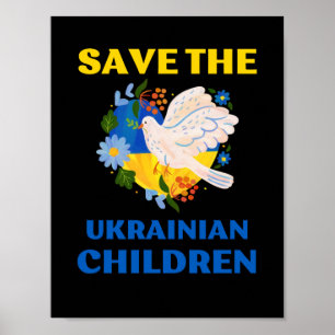 Affiche sauver les enfants ukrainiens