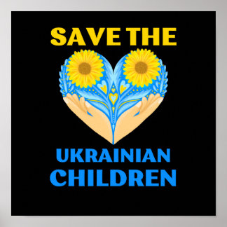 Affiche sauver les enfants ukrainiens
