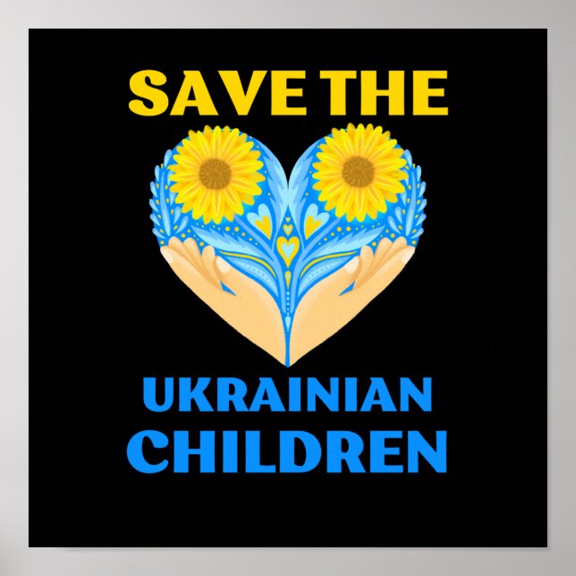 Affiche sauver les enfants ukrainiens (Devant)