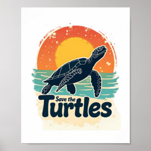 Affiche Sauver Les Tortues Droits Des Animaux Tortue De Me