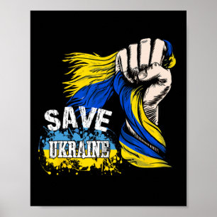 Affiche Sauver l'Ukraine Nous sommes avec l'Ukraine Souten