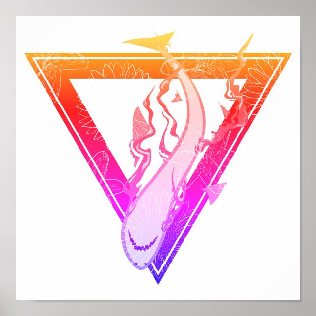 Affiche sauver nos requins SOS triangle d'été (Devant)