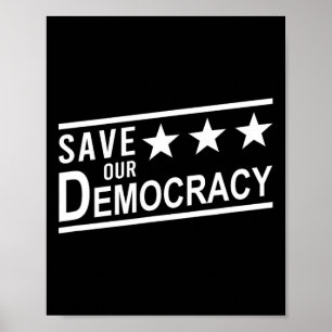 Affiche Sauver notre démocratie Anti-Trump Protestation