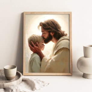 Affiche Sauveur miséricordieux, Peinture chrétienne, Jésus