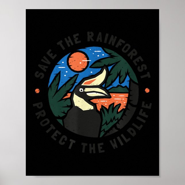 Affiche Sauvez La Forêt-Rainforest Protégez La Faune (Devant)