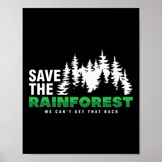 Affiche Sauvez la forêt tropicale De l'environnement Prote (Devant)