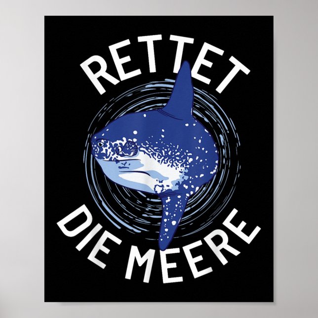 Affiche Sauvez La Mer Protection De l'environnement Ocean  (Devant)