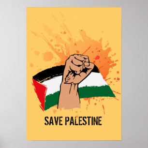 Affiche Sauvez la Palestine